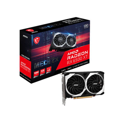 MSI Radeon RX 6500 XT MECH 2X OC 4GB Graphics Card
