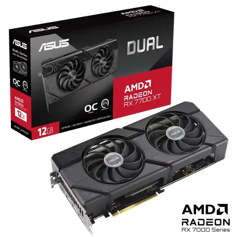ASUS DUAL Radeon RX 7700 XT OC 12GB Edition Graphics Card