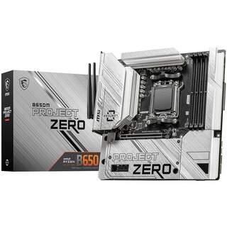 MSI B650M PROJECT ZERO with Wi-Fi AMD B650 Chipset Socket AM5 Reserve Connector Micro ATX Desktop Motherboard