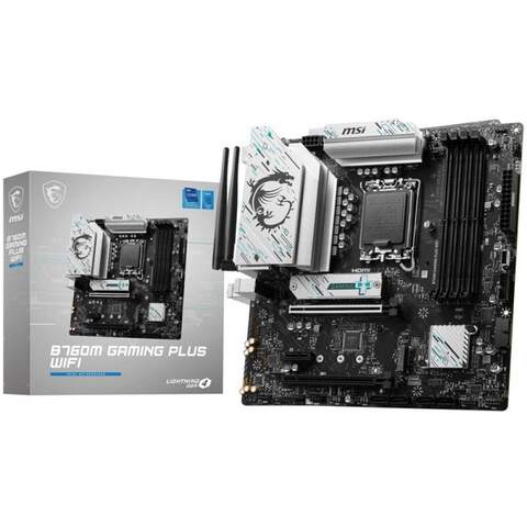 MSI B760M GAMING PLUS WIFI Intel B760 Chipset LGA1700 DDR5 Micro ATX Desktop Motherboard
