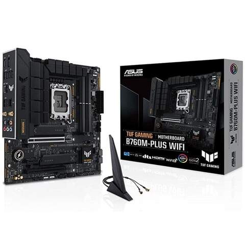 ASUS TUF GAMING B760M-PLUS WIFI Intel B760 Chipset LGA1700 DDR5 Micro ATX Desktop Motherboard