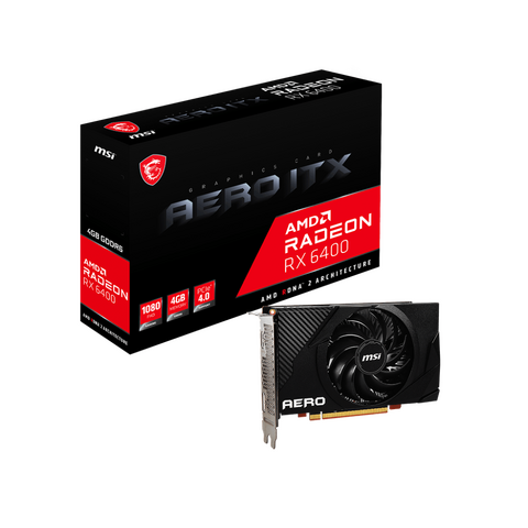 MSI Radeon RX 6400 AERO ITX 4GB Graphics Card