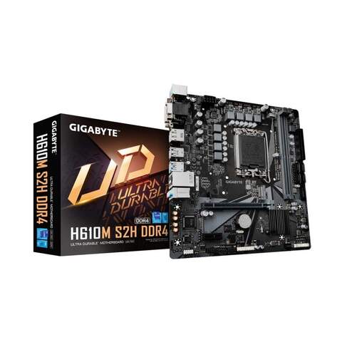 Gigabyte H610M S2H DDR4 Intel H610 Chipset LGA1700 DDR4 Micro ATX Desktop Motherboard