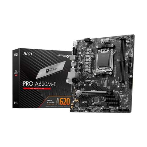 MSI PRO A620M-E AMD A620 Chipset Socket AM5 Micro ATX Desktop Motherboard