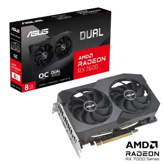 ASUS DUAL Radeon RX 7600 V2 OC Edition 8GB Graphics Card
