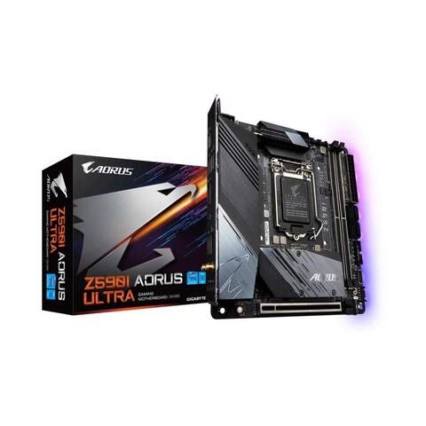 Gigabyte Z590i AORUS ULTRA with Wi-Fi Intel Z590 Chipset LGA1200 Mini ITX Desktop Motherboard