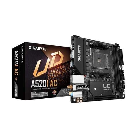 Gigabyte A520I AC with Wi-Fi AMD A520 Chipset Socket AM4 Mini ITX Desktop Motherboard