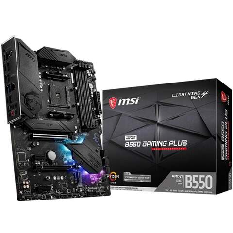 MSI MPG B550 GAMING PLUS AMD B550 Chipset Socket AM4 ATX Desktop Motherboard