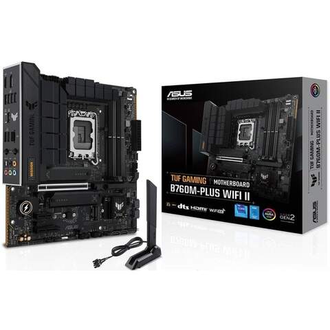 ASUS TUF GAMING B760M-PLUS WIFI II Intel B760 Chipset LGA1700 DDR5 Micro ATX Desktop Motherboard