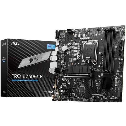 MSI PRO B760M-P Intel B760 Chipset LGA1700 DDR5 Micro ATX Desktop Motherboard