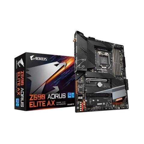 Gigabyte Z590 AORUS ELITE AX with Wi-Fi Intel Z590 Chipset LGA1200 ATX Desktop Motherboard